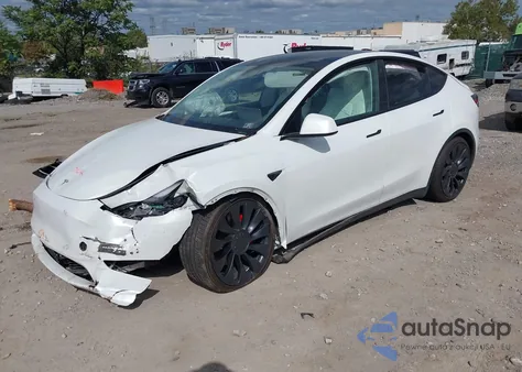 2023 Tesla Model Y Performance Dual Motor All-Wheel Drive from USA, damaged, VIN 7SAYGDEF0PF601457